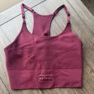 Balance Athletica Burgundy Sports Bra